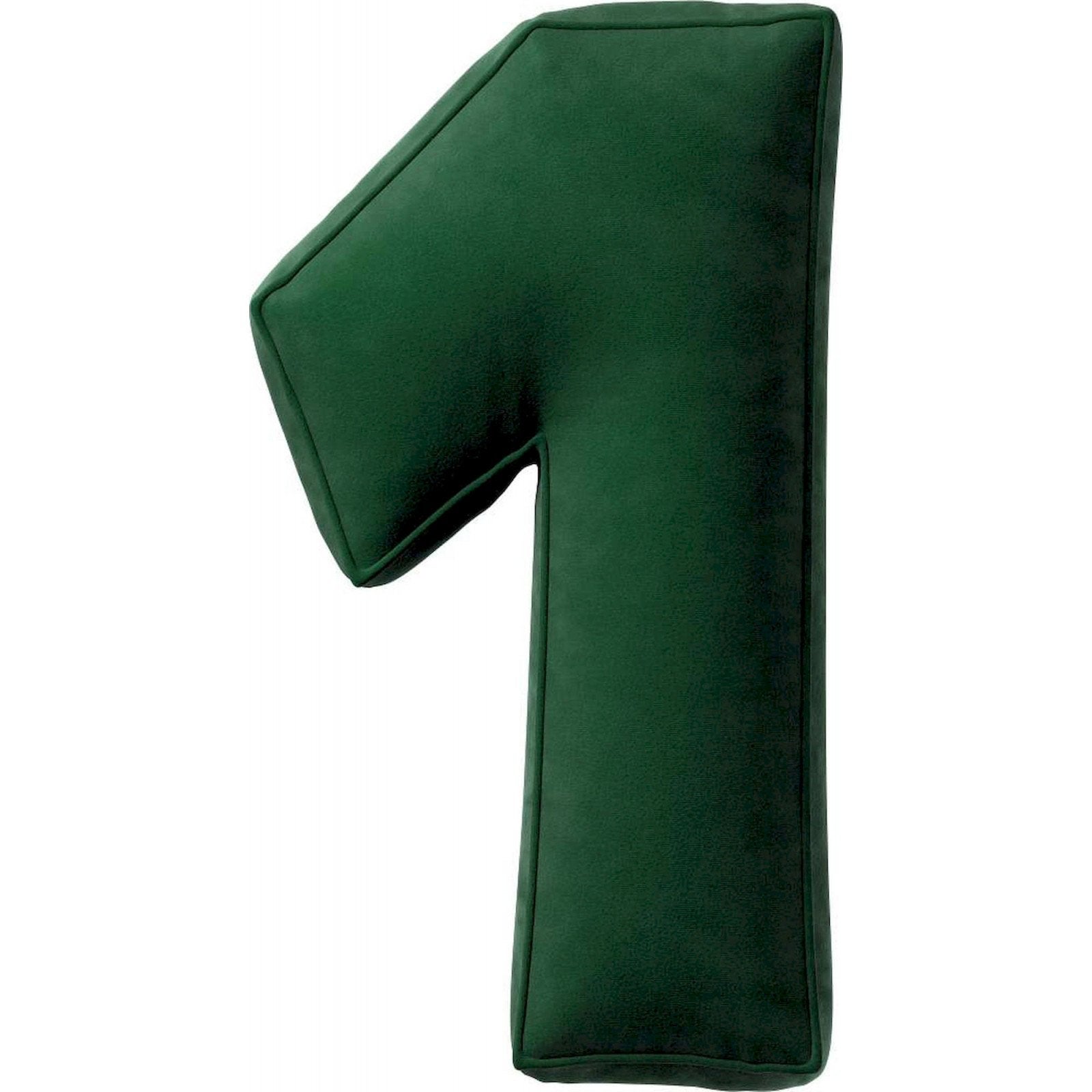 Coussin en velours chiffre 1 25 x 10 x 40 cm for t verte leroy merlin