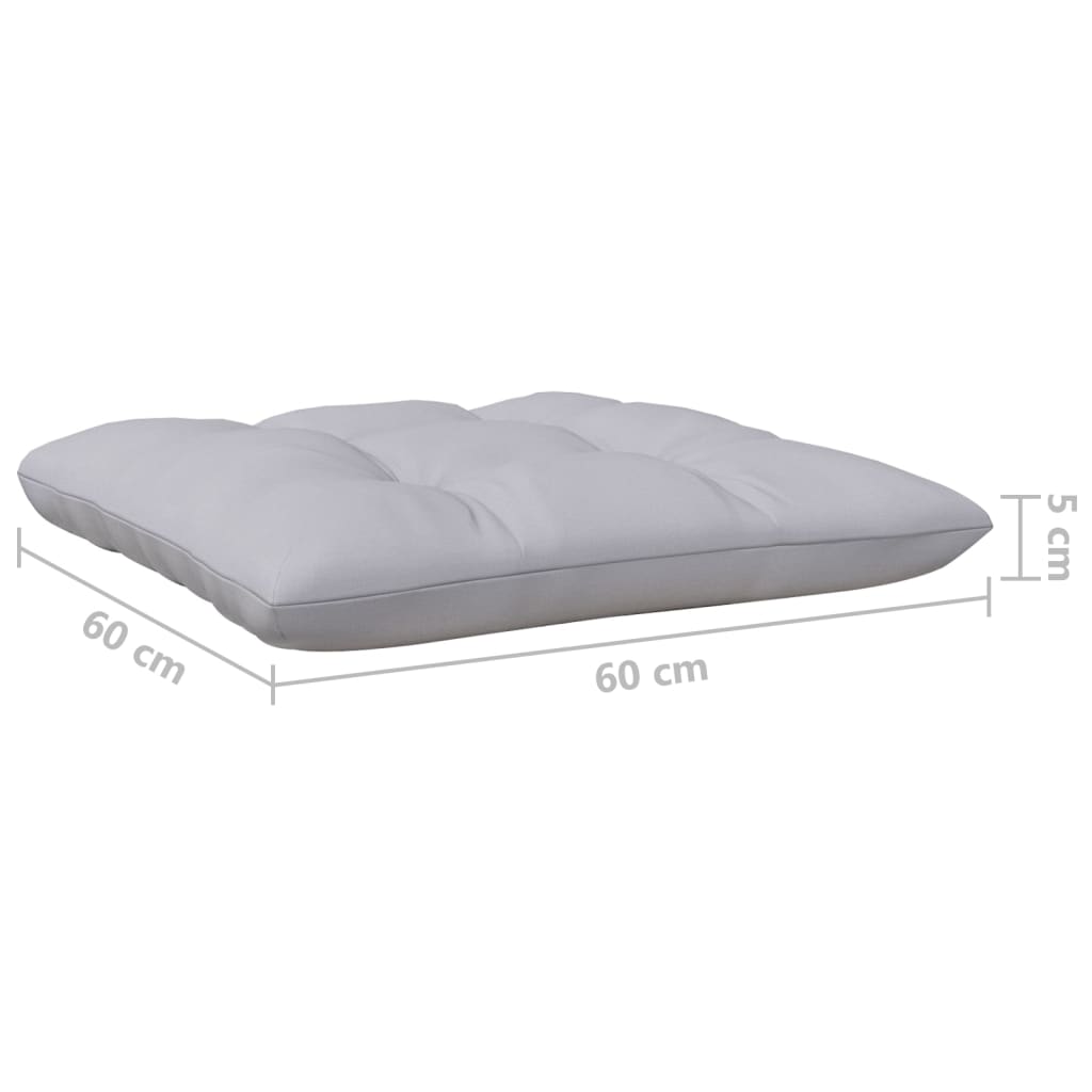 Maison Exclusive - Salon de jardin 3 pcs avec coussins gris Bois de pin - 9