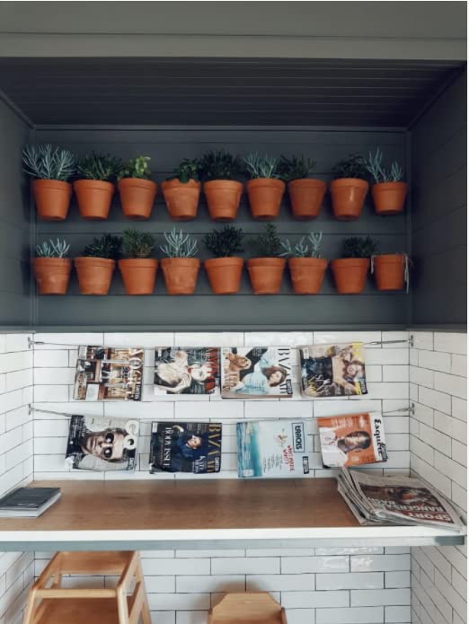 Lotto da 2 vasi in terracotta - Ø 17 cm - con bordo - per interno e giardini - KOTARBAU - 8