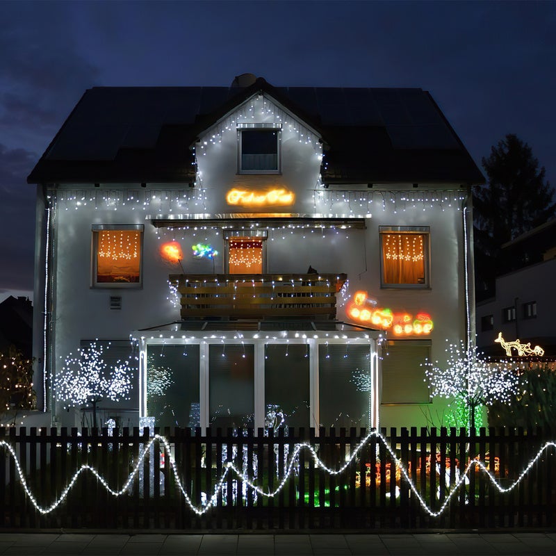 Guirlande Tube lumineux LED 30m - 8 jeux de lumière -LED Tuyau Bande IP65,Blanc Froid - 6