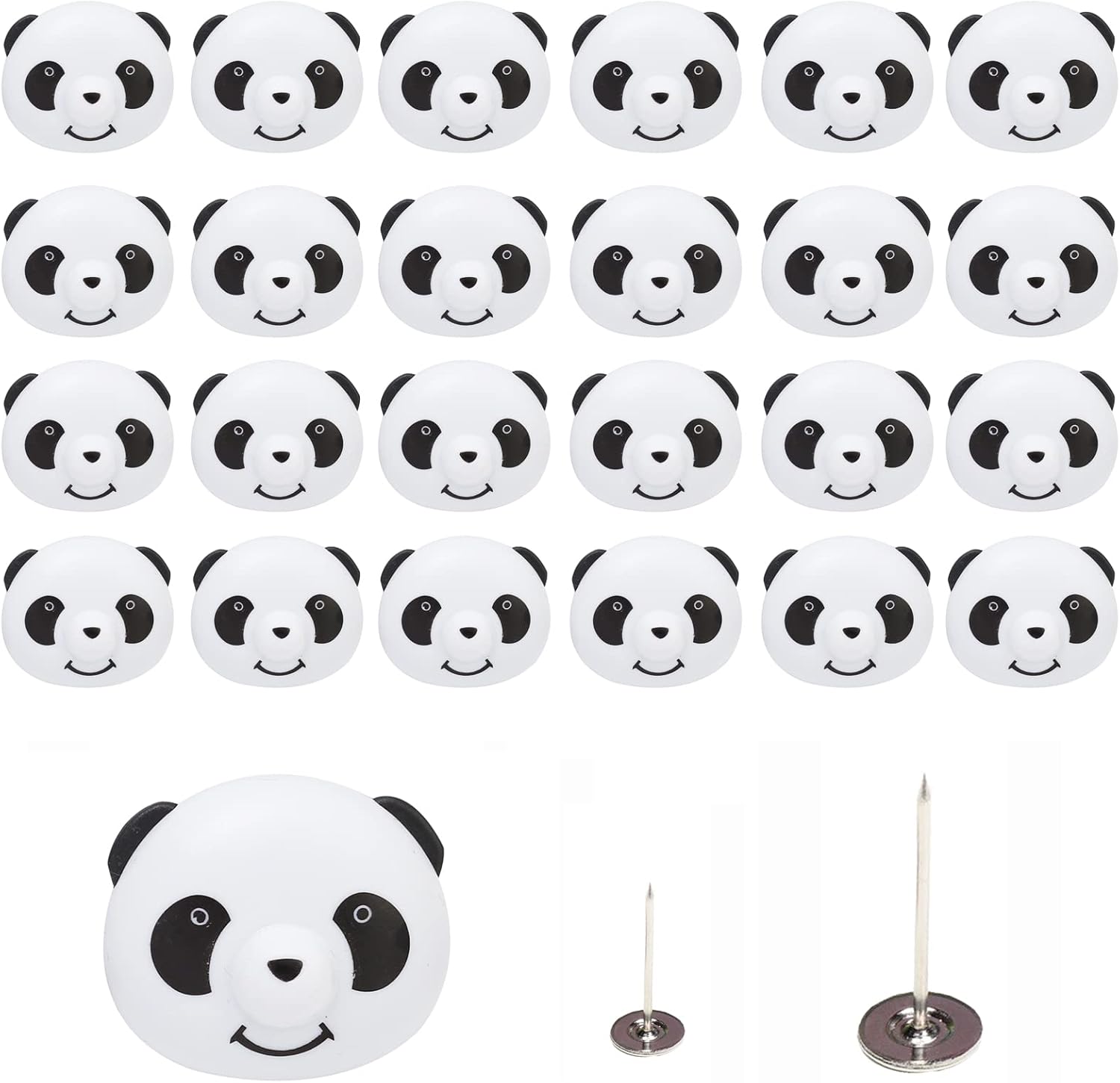 Zestaw 24 klipsów do kołdry Panda – urocze plastikowe klipsy do kołdry i pościeli