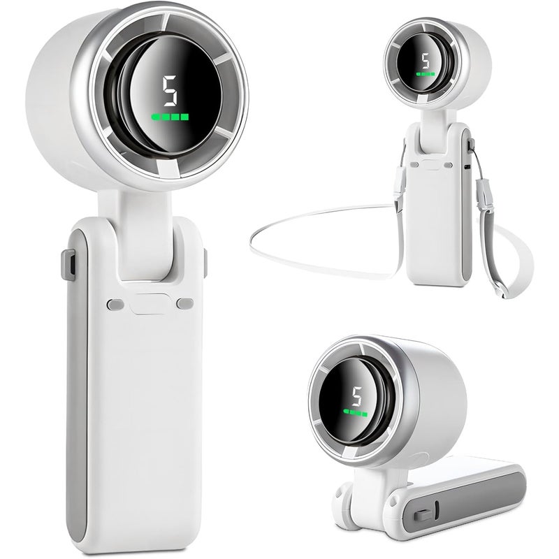 Mini Przenośny Wentylator Godzin Mały Wentylator Kieszonkowy Biurkowy Na Szyję Potężnych Prędkości i Silnik Bezszczotkowy Wentylator mAh