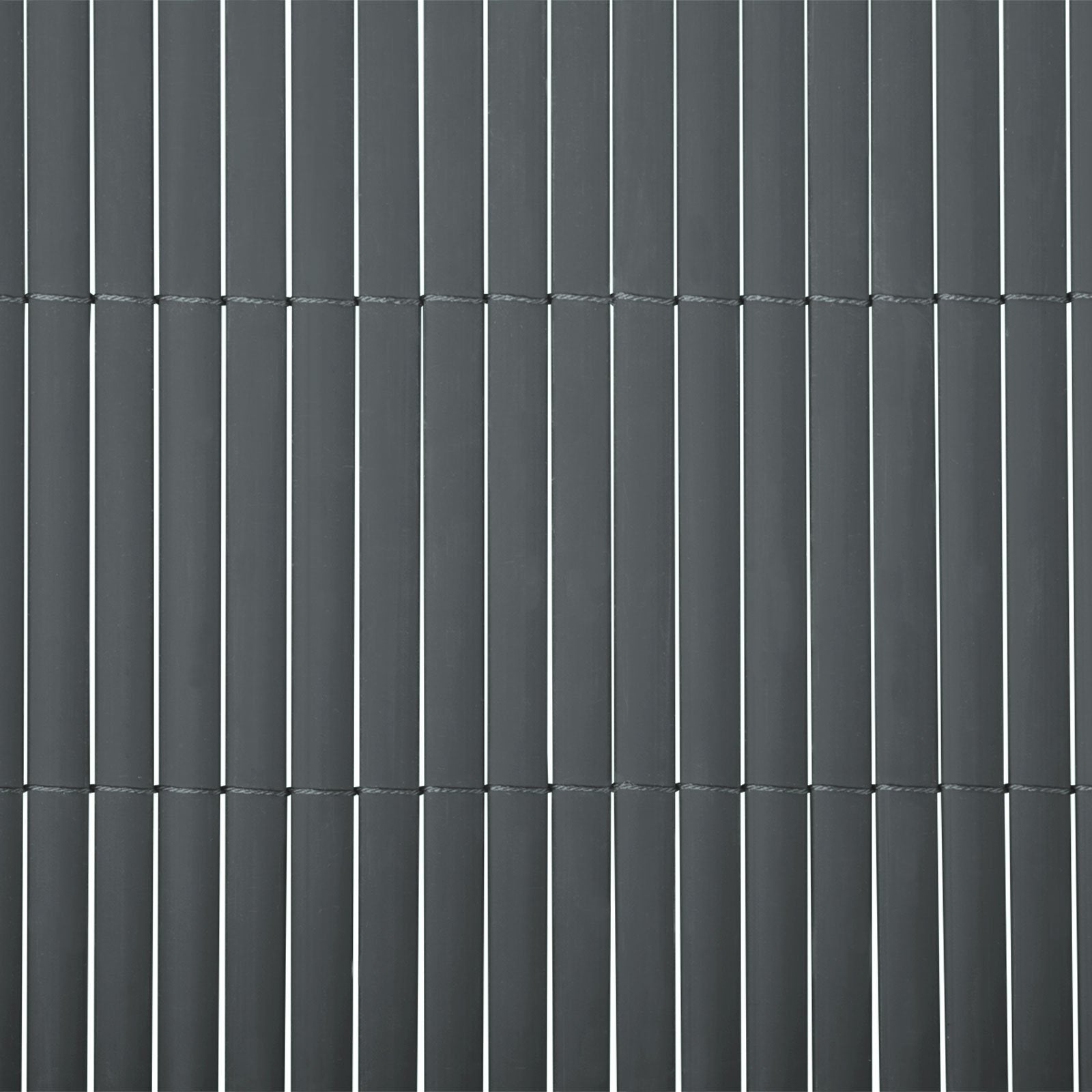 Canniccio in PVC Frangivista per Giardino, Balcone, Terrazza e Piscina, Recinzione PVC Resistente ai Raggi UV e Intemperie 100 x 500 cm - Grigio - 2