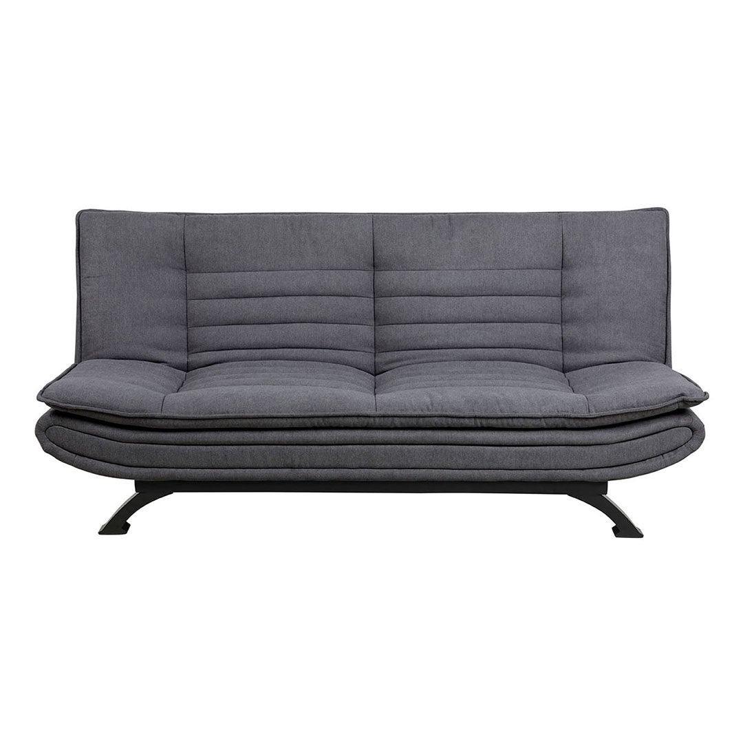 Fanny sofa rozkładana ciemny szary, czarny metal.