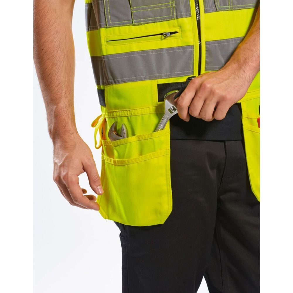 Gilet jaune haute visibilité multipoches Portwest Xenon Jaune L - 2