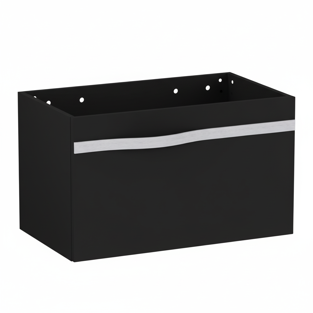 Szafka pod umywalkę VOG 69 cm czarny mat z uchwytem stalowym bez umywalki