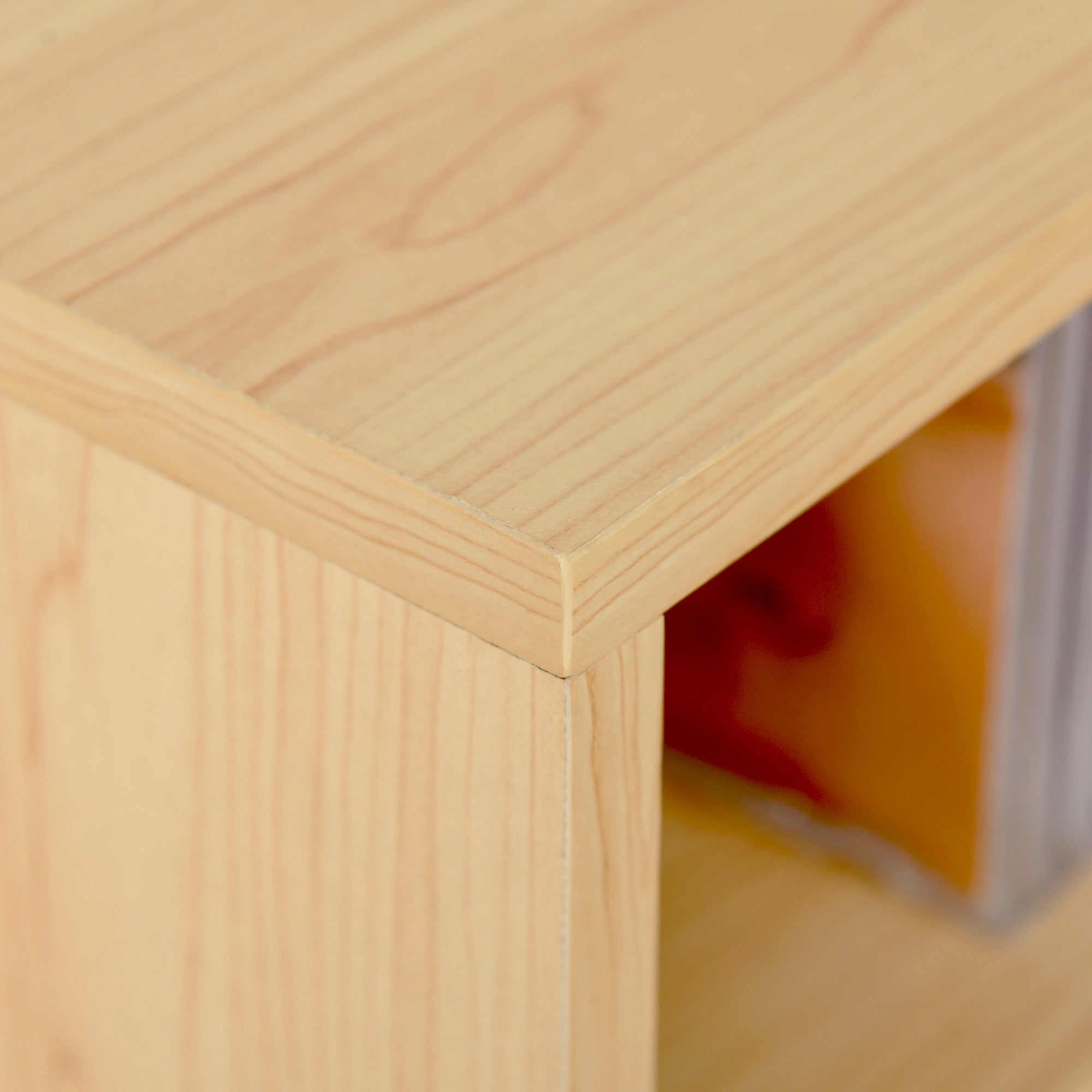 Lot de 2 étagères colonnes Armoire de Rangement CD-DVD 6 + 6 Compartiments dim. 21L x 19l x 88H cm capacité Max. 160 CD Coloris hêtre - 9