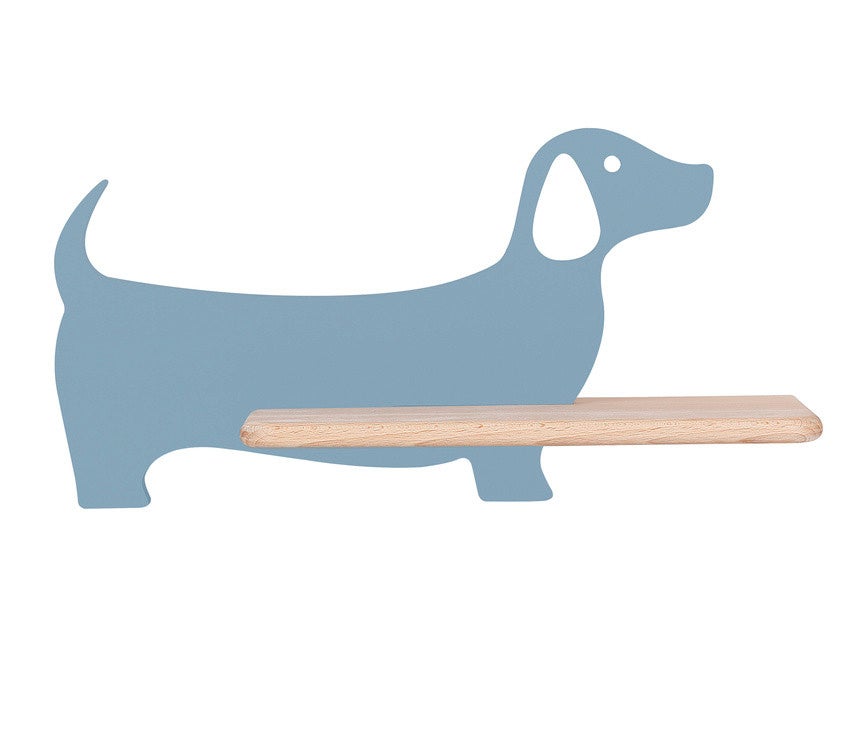 Kinkiet ścienny Dog niebiesko-jasne drewno LED 5W 4000K 250lm wym: 18,5 x 36,5 x 12 cm metal IP20 Candellux