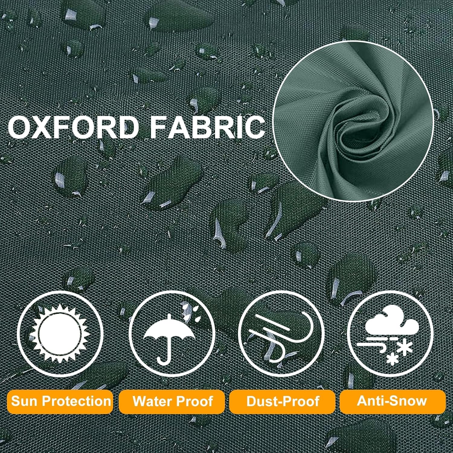 Funda De Almacenamiento Impermeable Para Toldo - Tela Oxford 300D, Color Verde, Tamaño 4.5 Metros