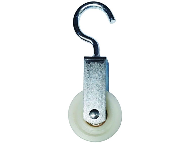 Carrucola Per Gancio Scorrevole Guidovia - Inox E Nylon Rosso, Senza Gancio