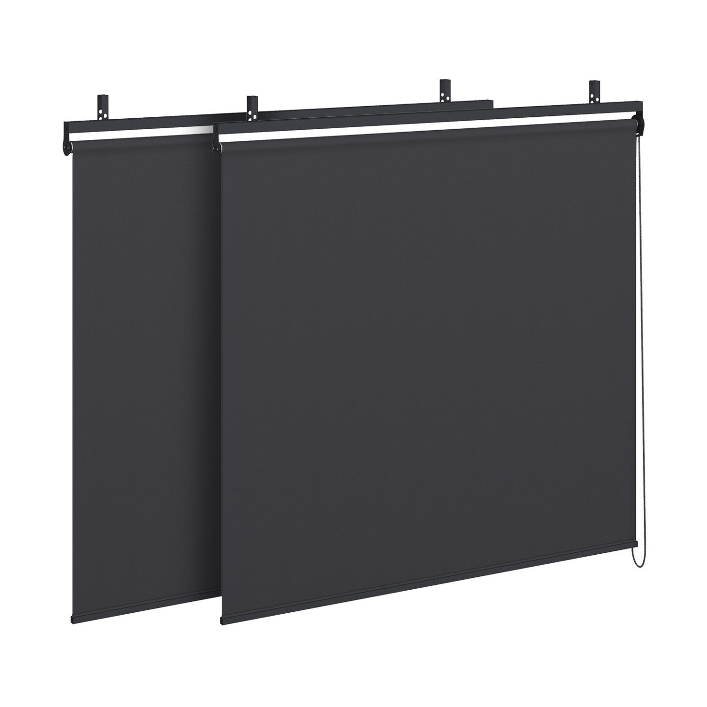 Pergola bioclimatique lames orientables acier 3x4 M et 4 stores gris anthracite - 5