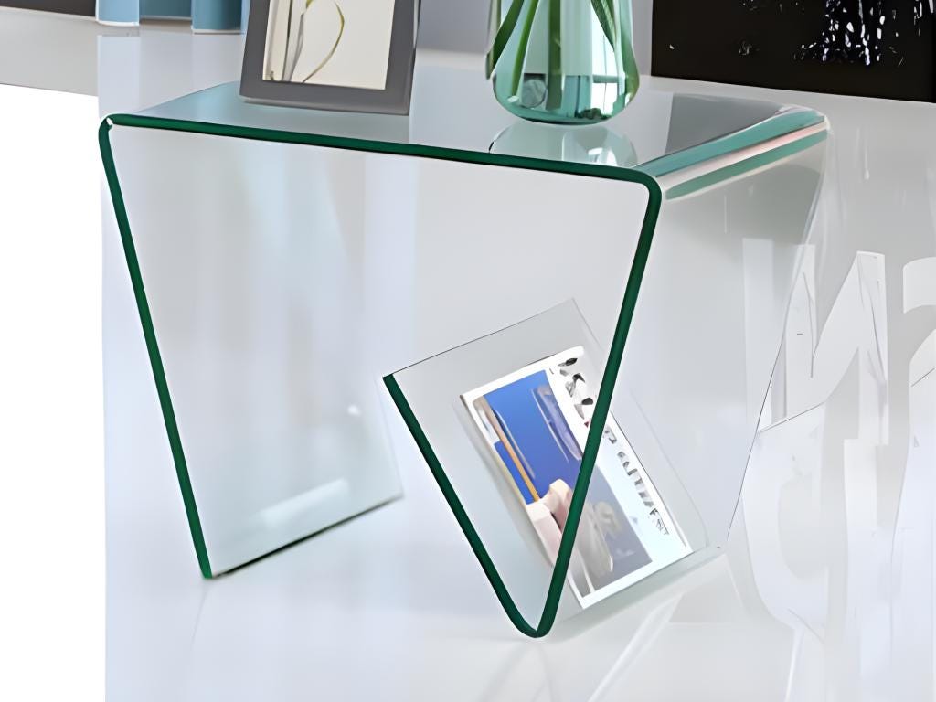Table d'appoint ZENIA - Verre trempé courbé | Leroy Merlin