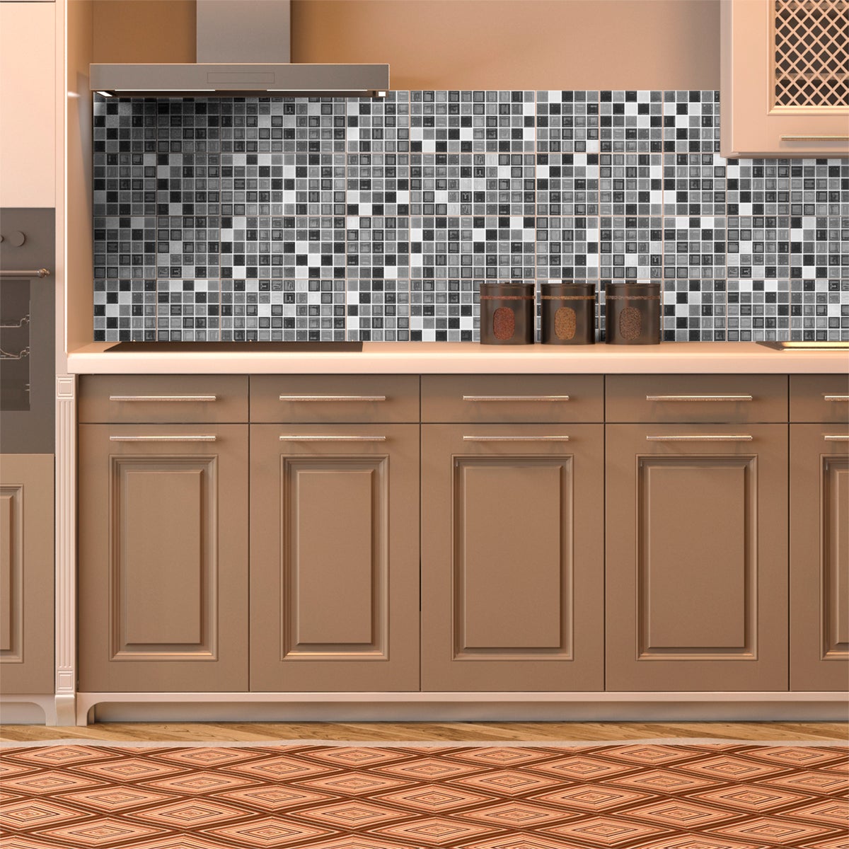 9 adesivo piastrelle azulejos mosaici tonalità di grigio - Sticker adesivo - adesivi murali - 9stickers20x20cm - 6