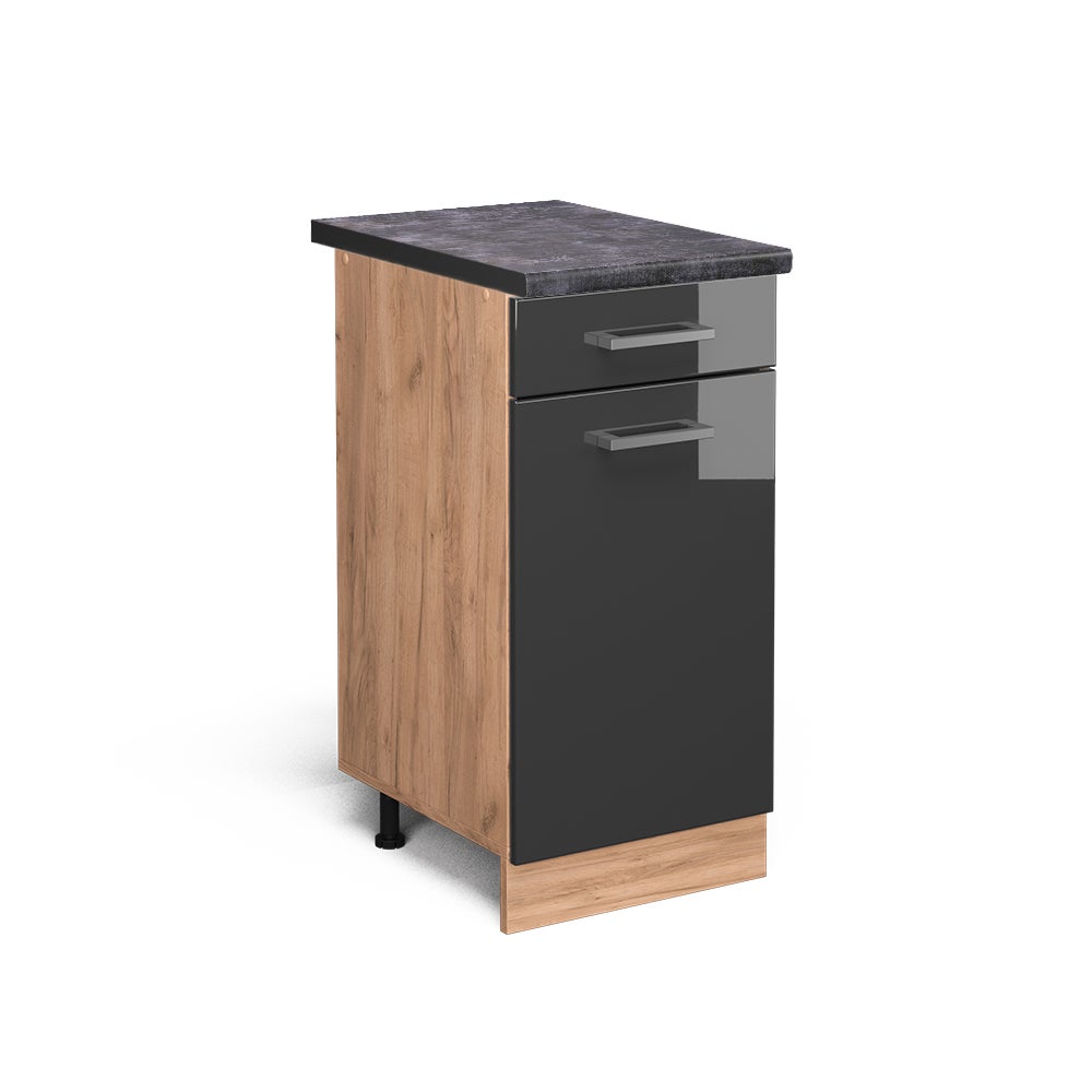 Vicco Szafka dolna do kuchni R-Line, Antracyt wysoki połysk, 40 cm , BP Antracyt