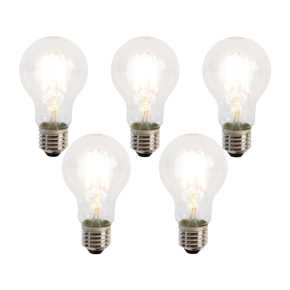 Zestaw 5 żarówek LED E27 Filament A60 z czujnikiem zmierzchu 4W 470lm 2700K