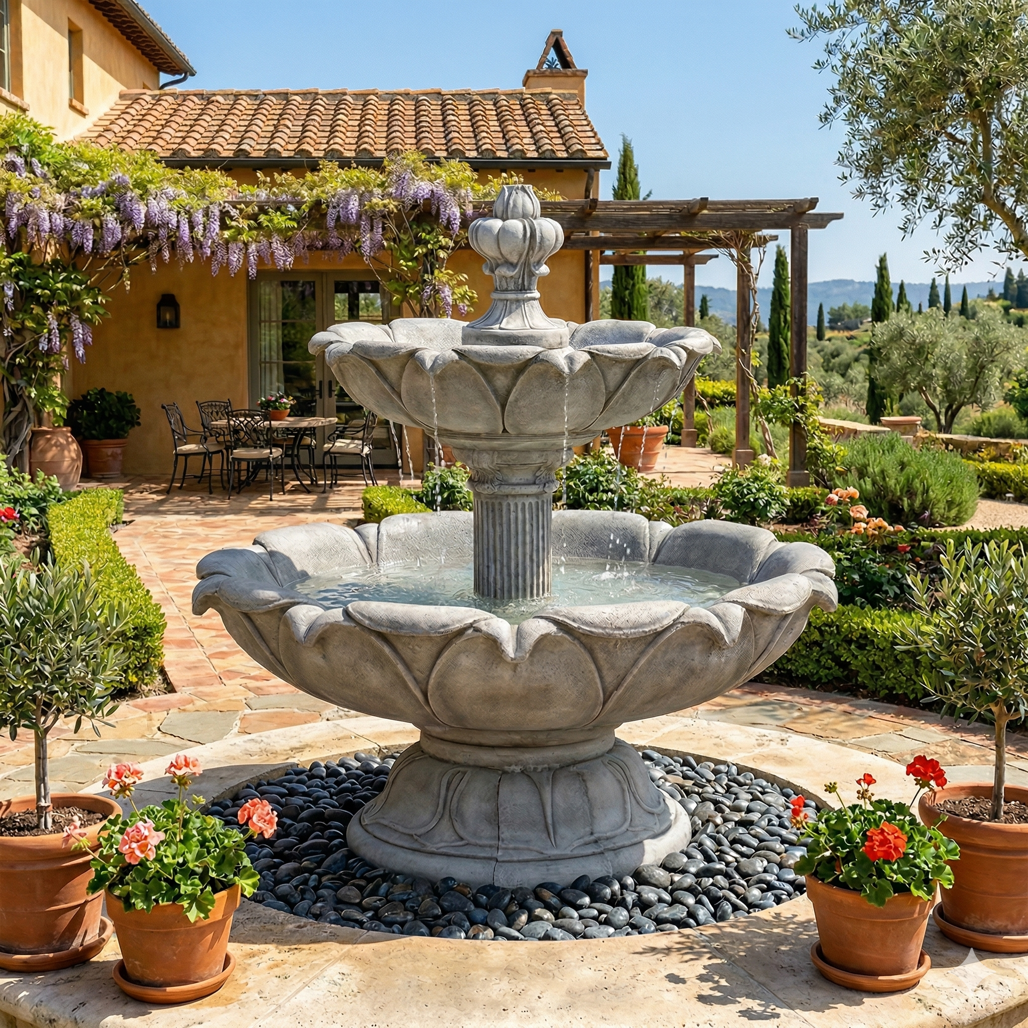 Fontaine Classique en béton-pierre Lugo 150x134cm. | Leroy Merlin