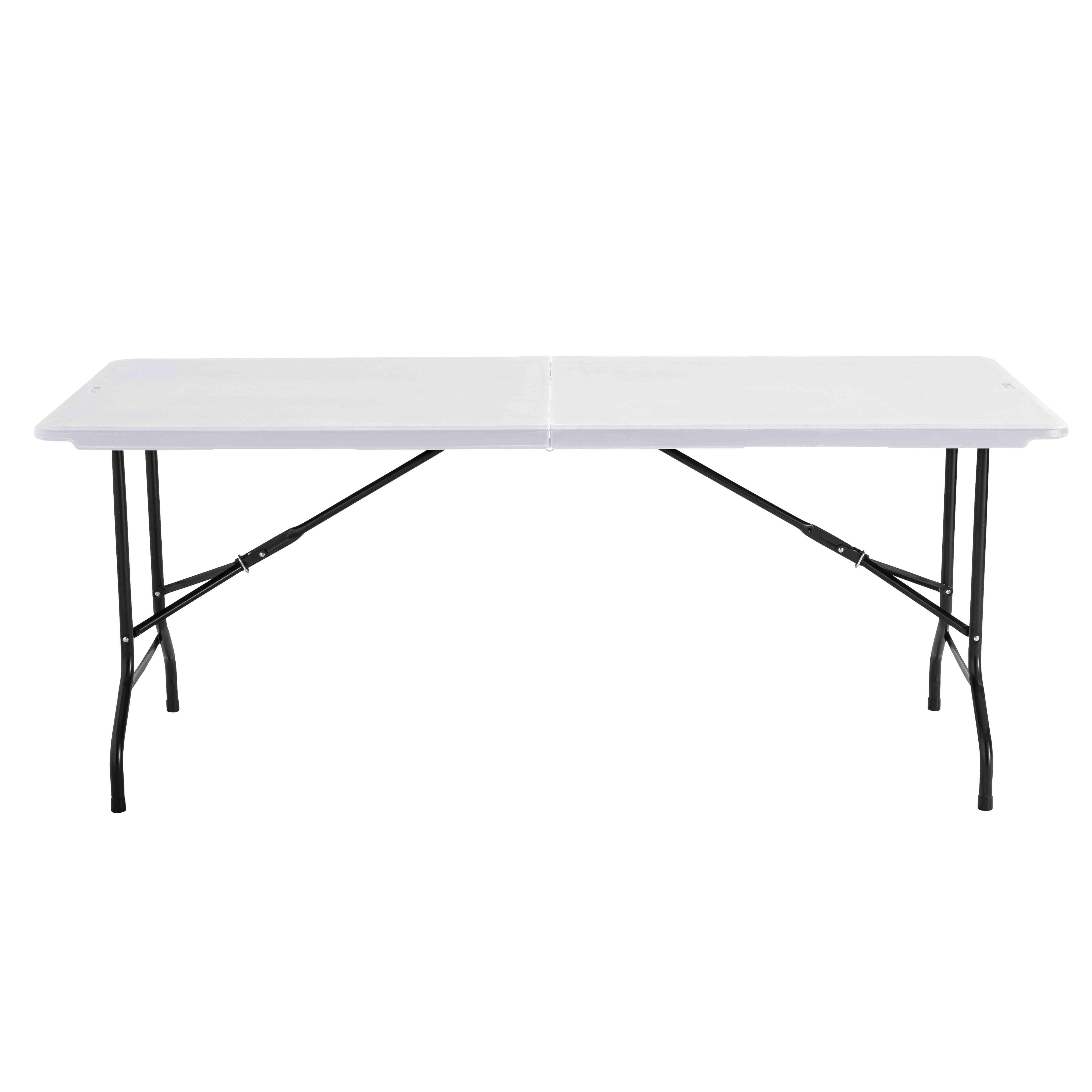 Table à manger de jardin rectangulaire en Acier Blanc 8 places - 2