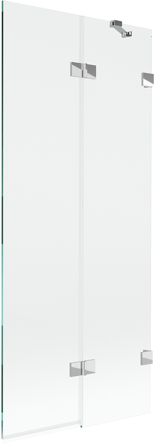 Mexen Lunar parawan nawannowy 2-skrzydłowy prawy 80 x 150 cm, transparent, chrom - 897-080-100-01-00-P