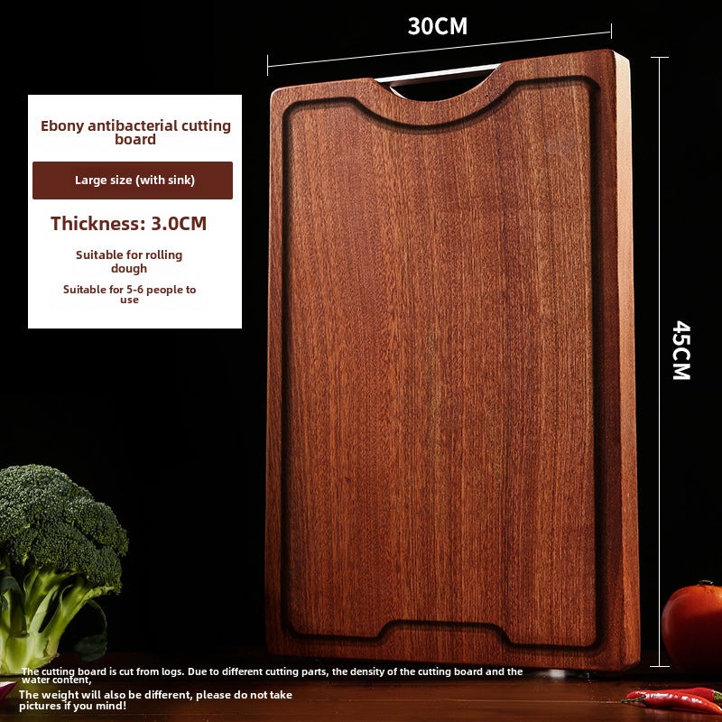 Leroy Merlin Tabla De Cortar Cocina ,Tabla De Cortar De Ébano Maciza, Doble Cara, Antibacteriana, Resistente Al Moho, Grande Para Cocina Doméstica Carne 