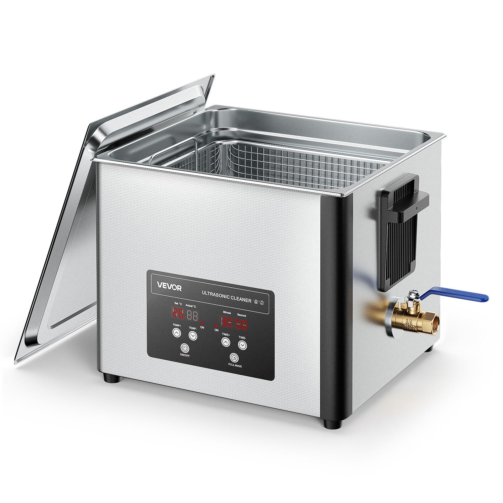 Myjka ultradźwiękowa VEVOR 15 L 40 kHz grzanie 400 W cyfrowy timer do biżuterii i części