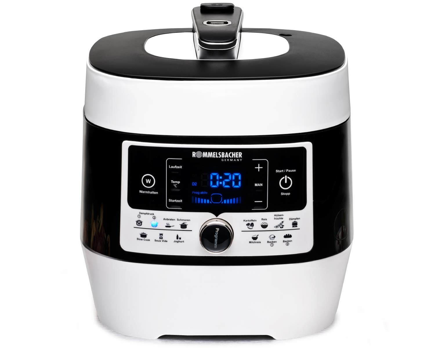 Multicooker A Vapore Rommelsbacher MeinHans MD 1000 | 14 Programmi | Pentola 6L Antiaderente | Cottura Sotto Pressione - Foto 6