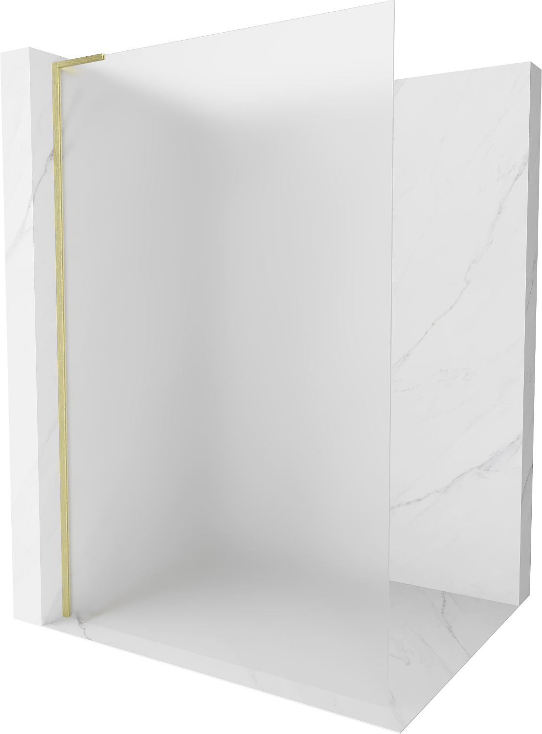 Mexen Kioto L ścianka prysznicowa Walk-in 110 x 200 cm, szron, złota szczotkowana - 800-110-103-55-30