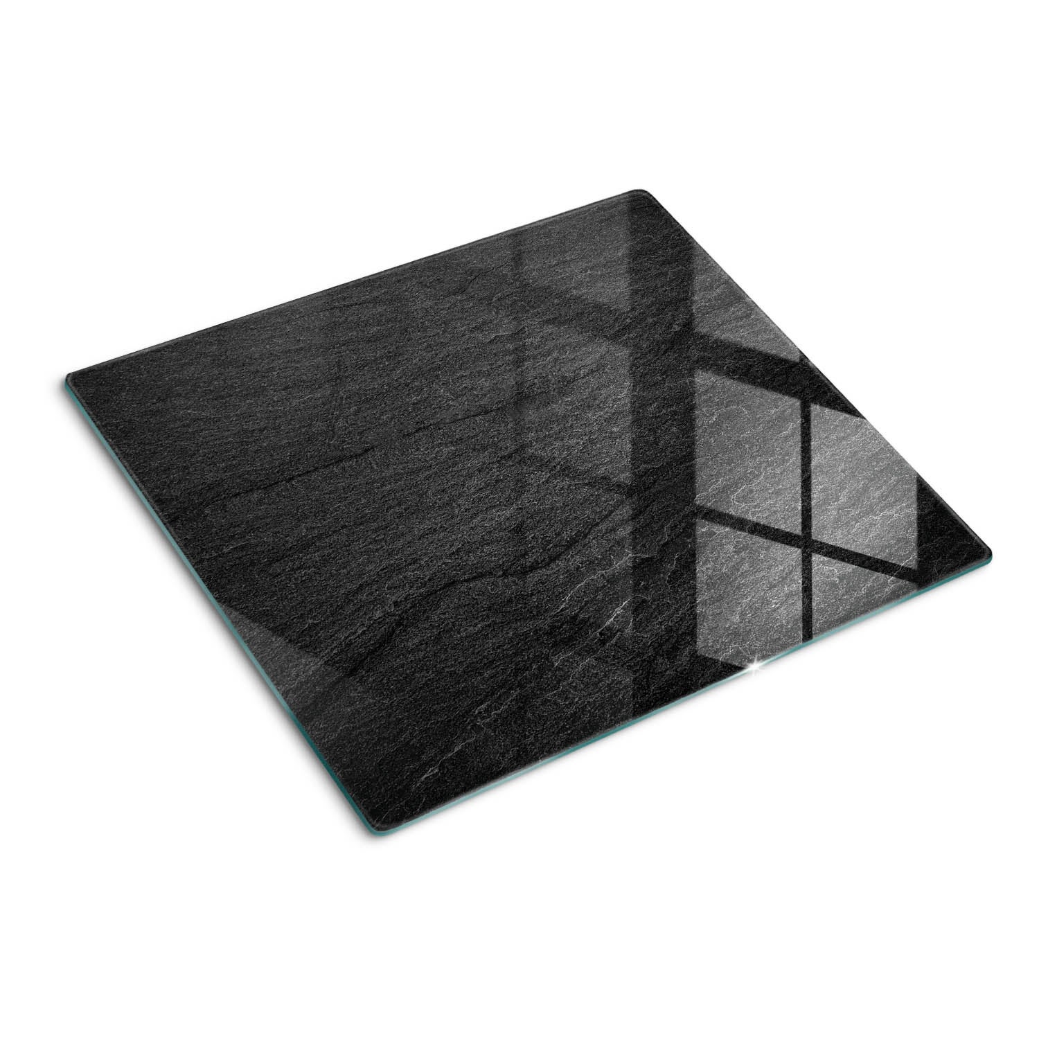 Szklana deska do krojenia Tulup Kształt prostokątny - 60x52 cm - Czarny Granit Kamień