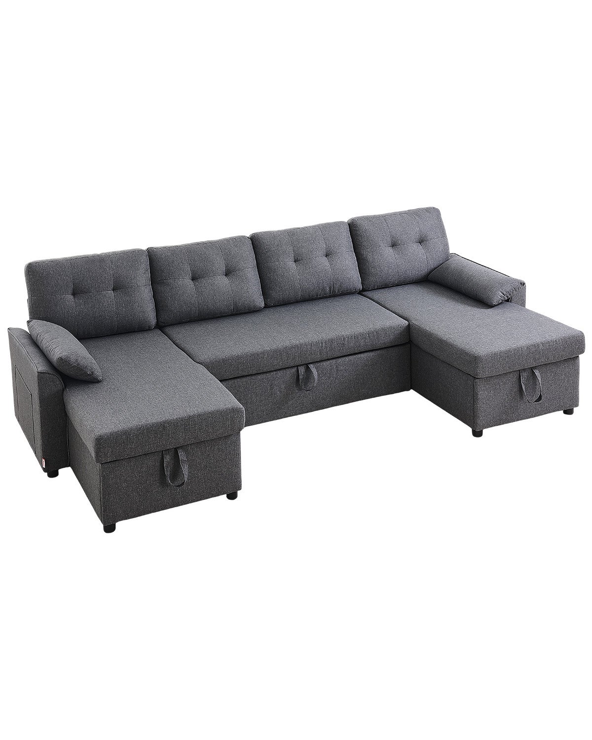 U-kształtna sofa rozkładana 6-osobowa rozkładana szara sofa rozkładana VEVOR