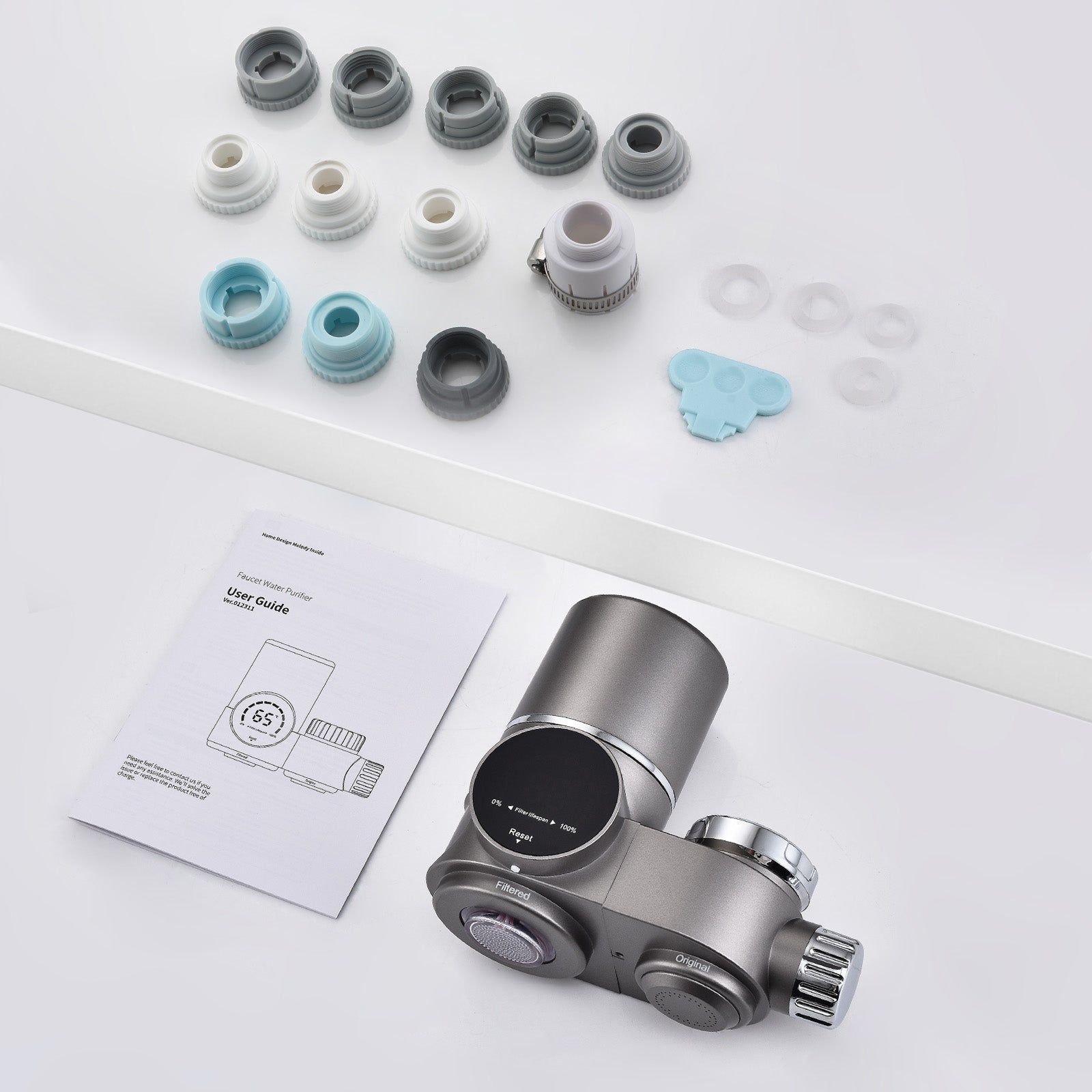 Système filtreur d'eau robinet - Filtre le chlore, les sédiments, l'oxyde, les nitrates. Filtre sur robinet,Convient aux robinets - 9