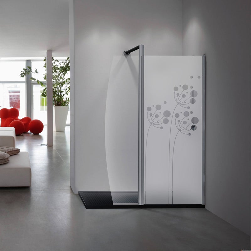 Adesivo porta di doccia Fiori artistici - Sticker adesivo - adesivi murali - 95X35cm - 4