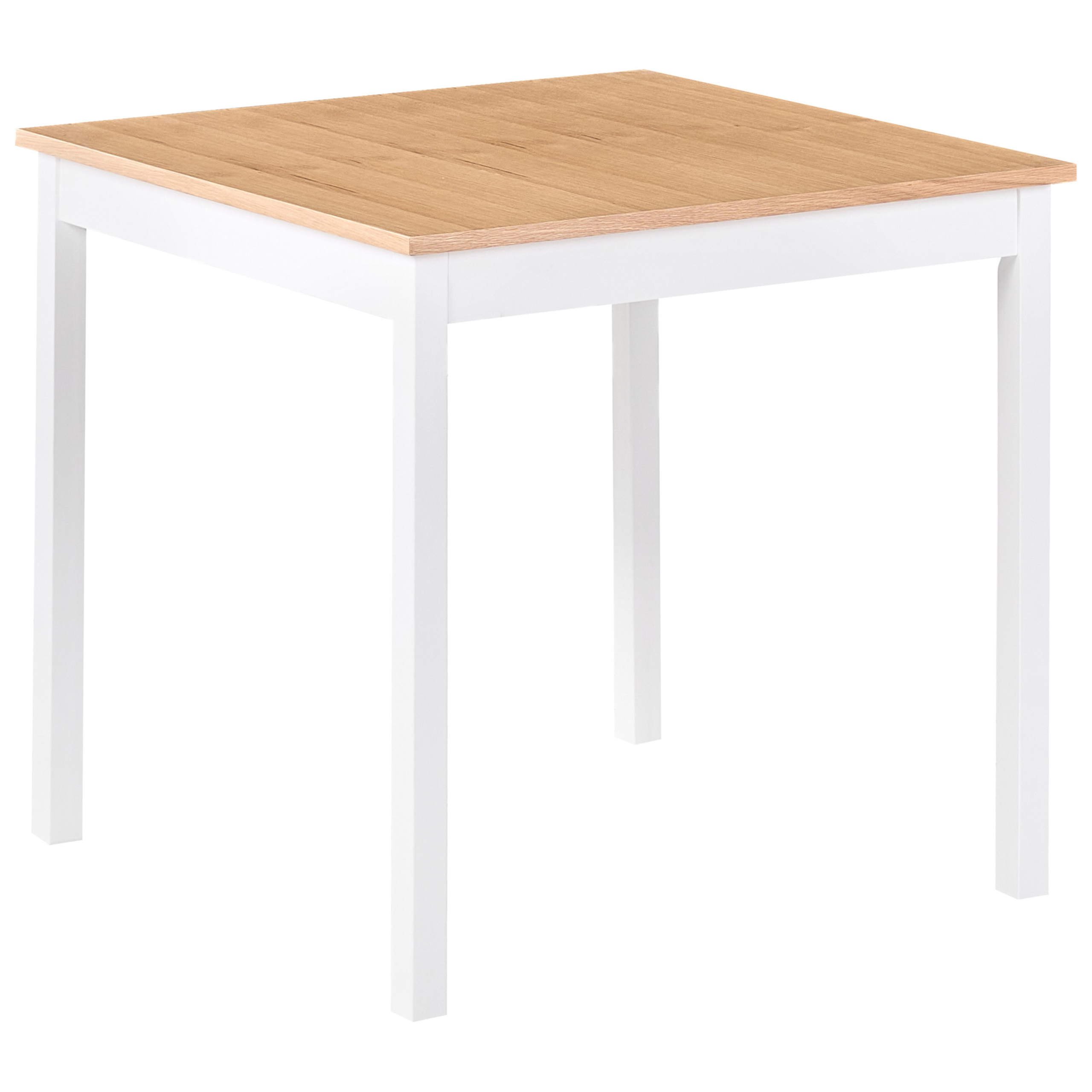 Beliani Mesa De Comedor Battersby 80 Cm 60 Cm Madera Blanco , Leroy Merlin