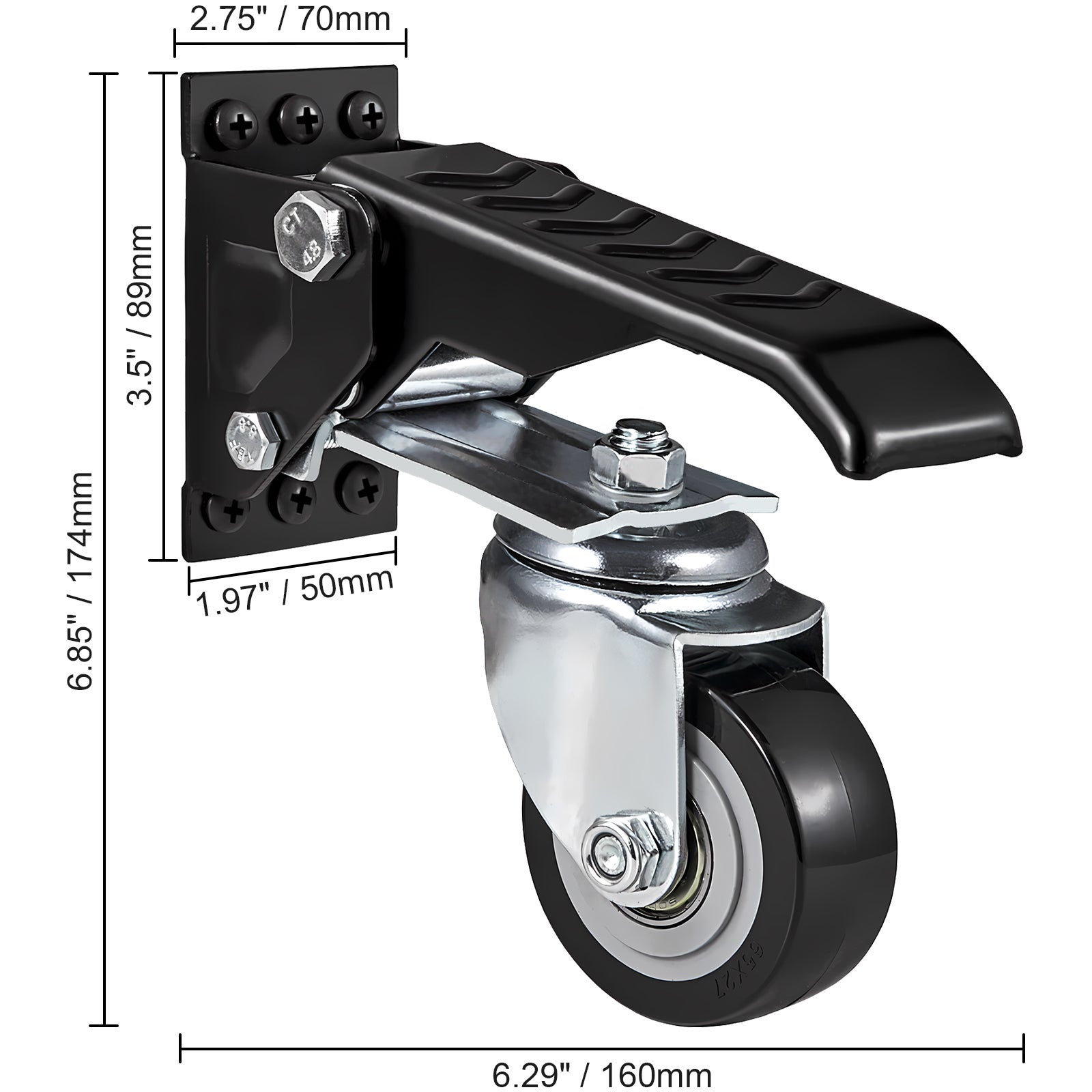 Roulettes d'établi SucceBuy 165 lb,lot de 4,réglables rétractables 2,5
