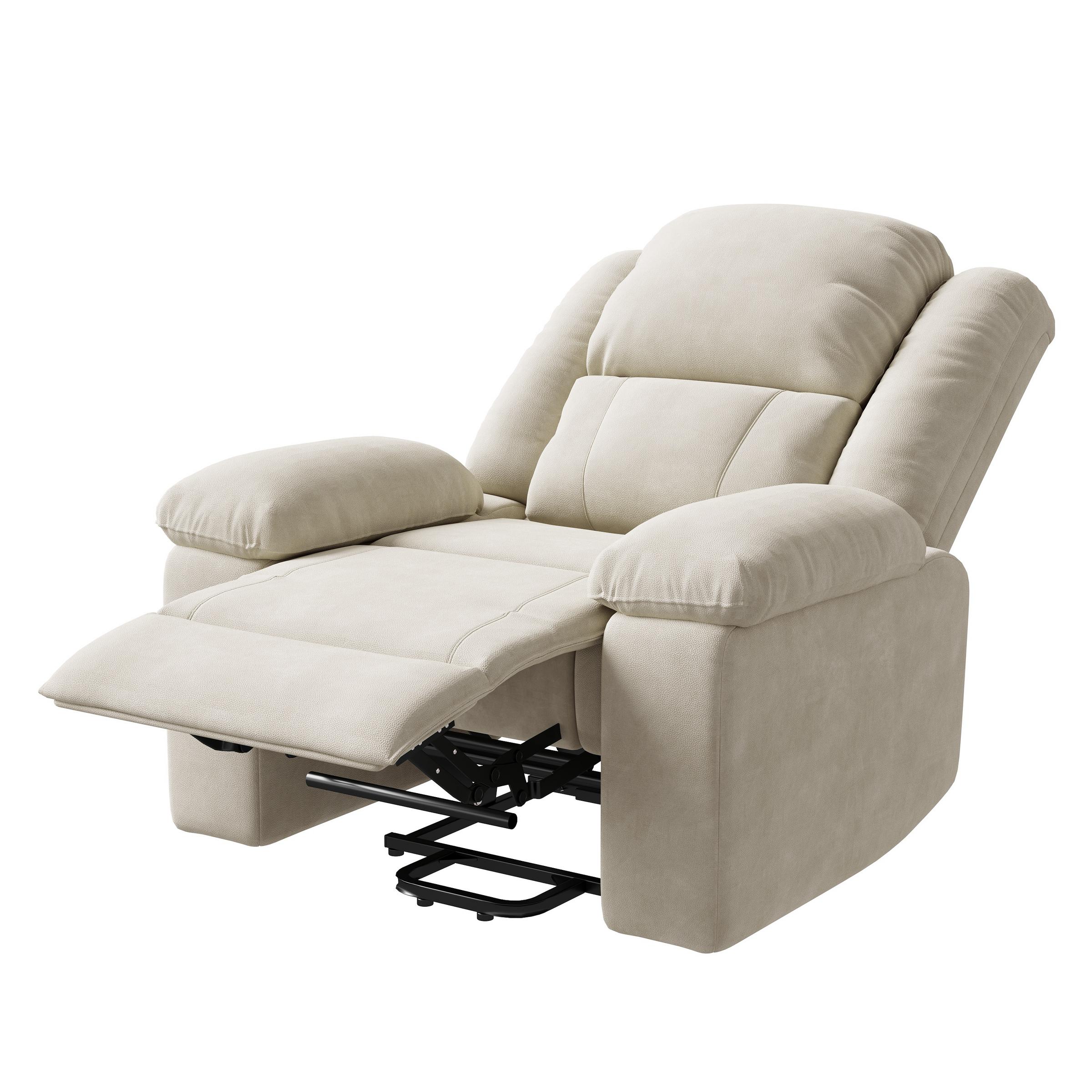 Fauteuil Électrique Releveur et Inclinable avec Fonction Massage - Chauffant 8 Points, Ports USB - Pour Seniors et Dégaine - Marron - 6