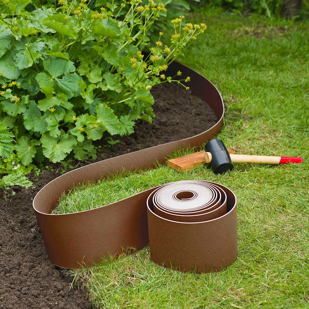 Bordure de jardin polyéthylène recyclé Taupe - H 15 cm x 10 m - 6