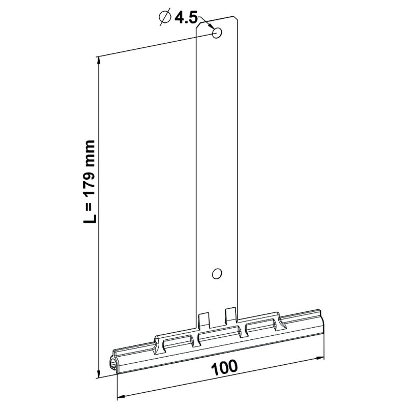 Attache tablier à visser pour lame de 14 mm - 2