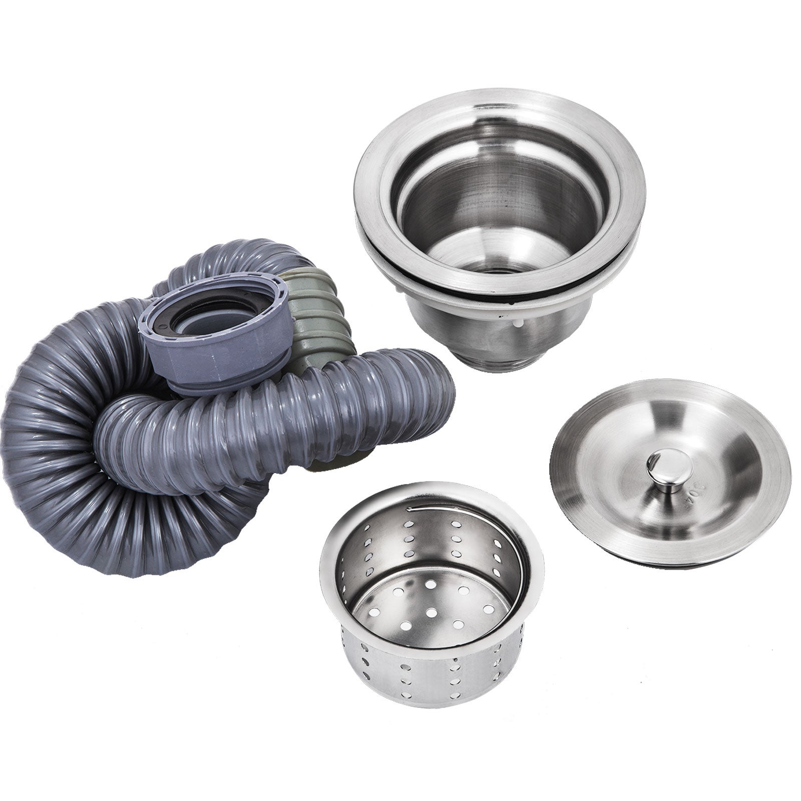 Évier Inox de Cuisine,SucceBuy acier inoxydable non magnétique,1 compartiment,grande capacité 17,5x10x16,5 pouces,idéal ferme,café,magasin - 3