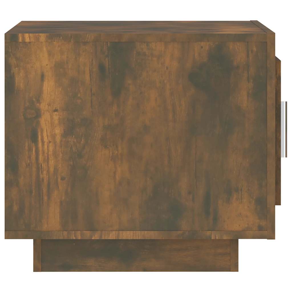 vidaXL Table basse chêne fumé 51x50x45 cm bois d'ingénierie - 6