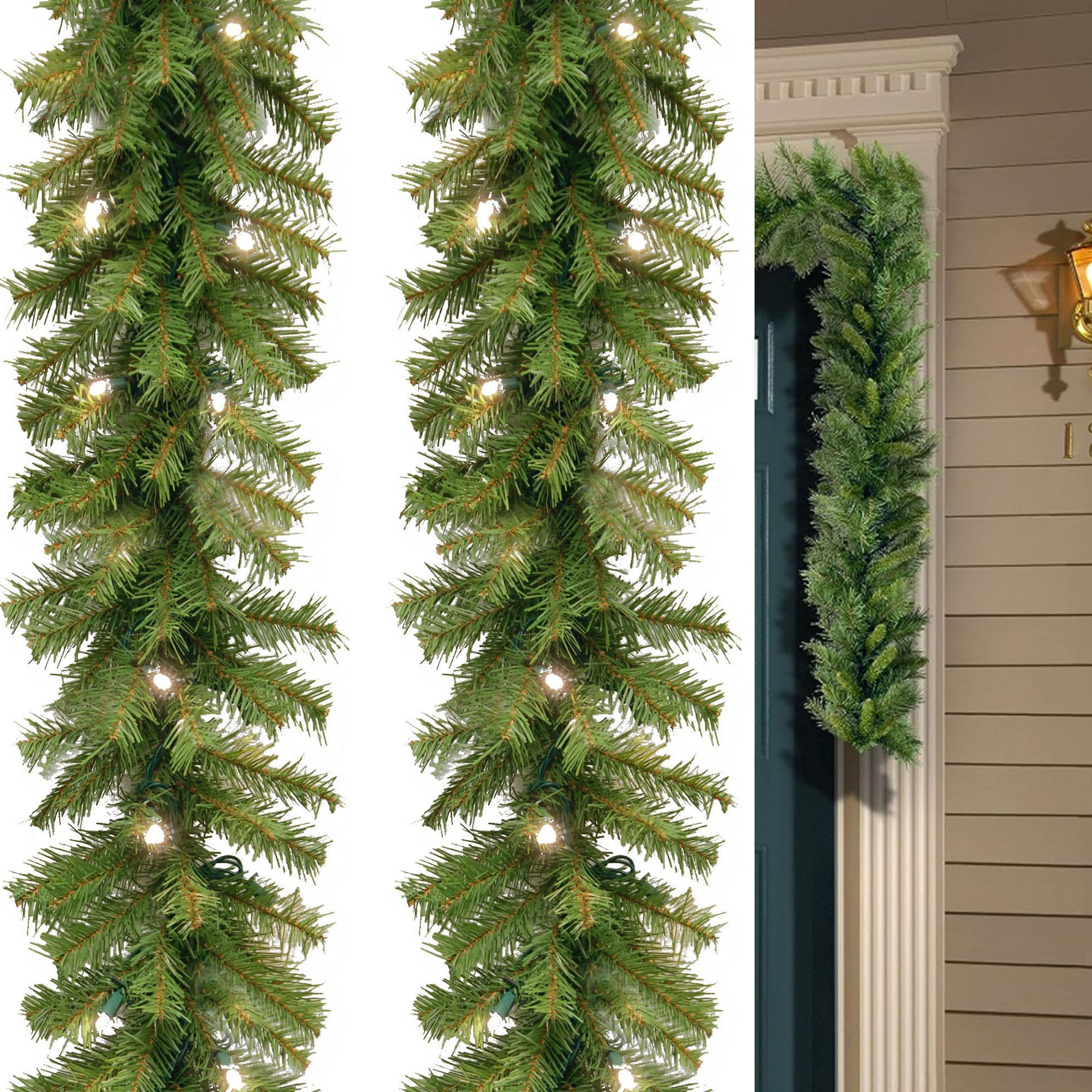 Couronne De Noël Lumineuse 30 Cm Avec 100 LED - 8 Effets, Piles Incluses - Décoration Porte Ou Mur - 6