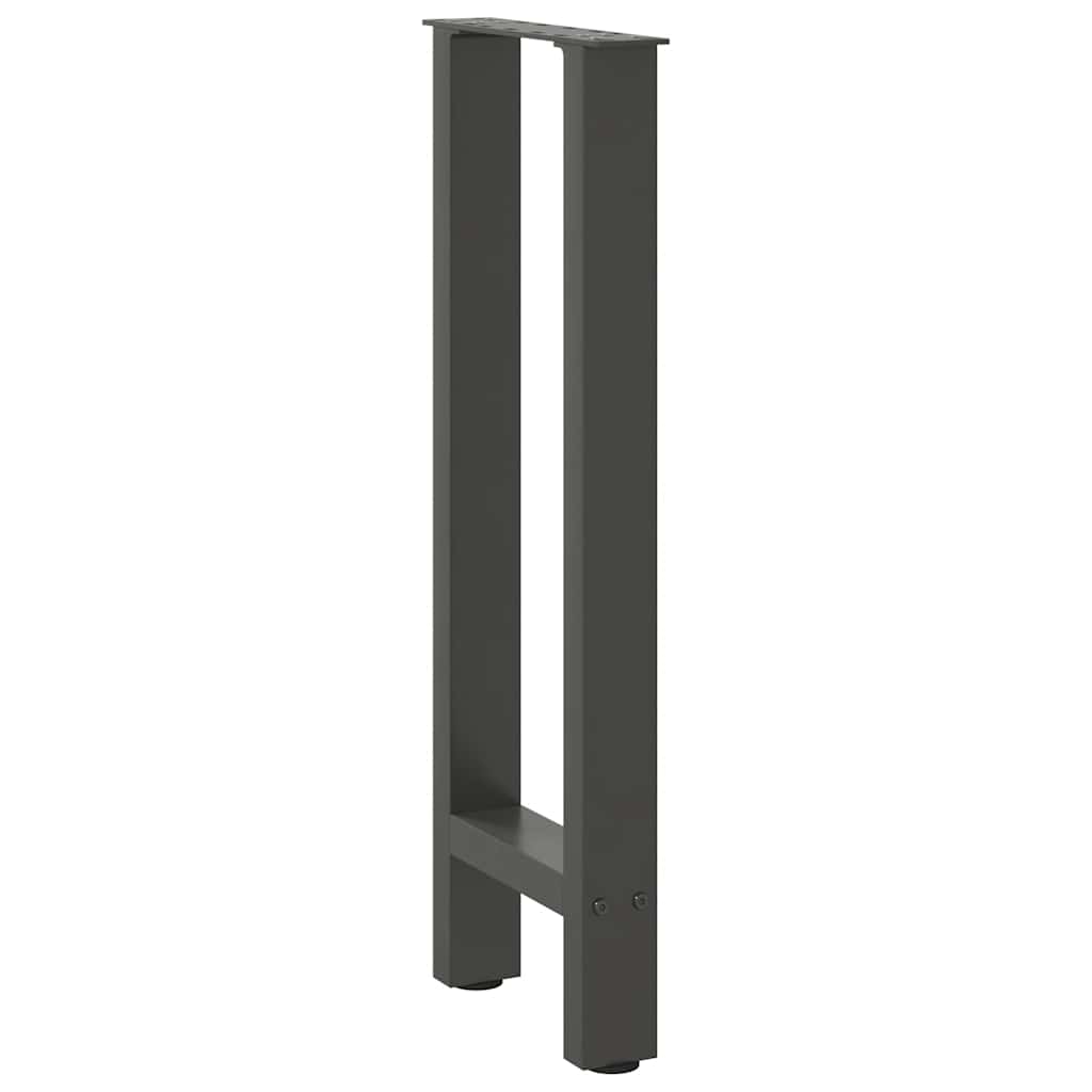 Pieds de table console Anthracite 2 pièces 28 x (72-73) cm Acier vidaXL - 5