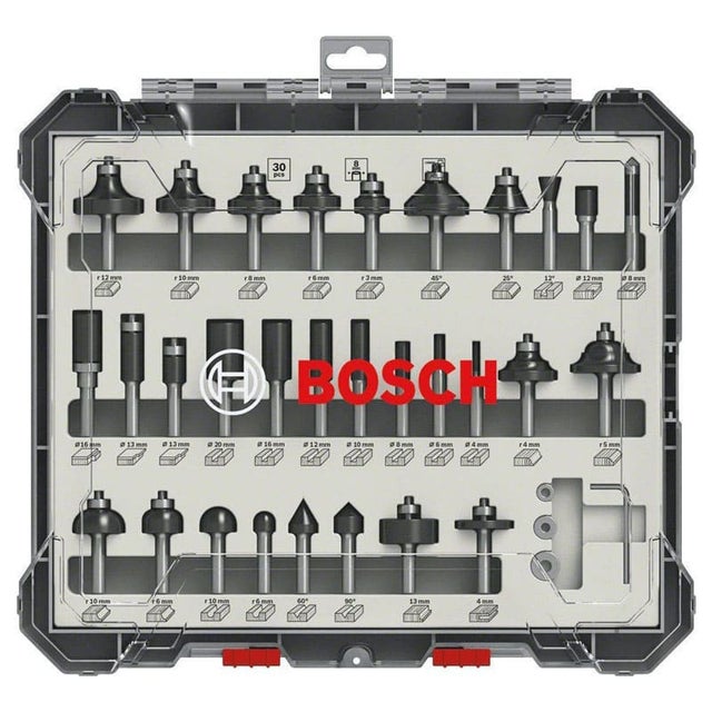 Coffret de 30 fraises mixtes de 8 mm - Bosch Professional 2607017475