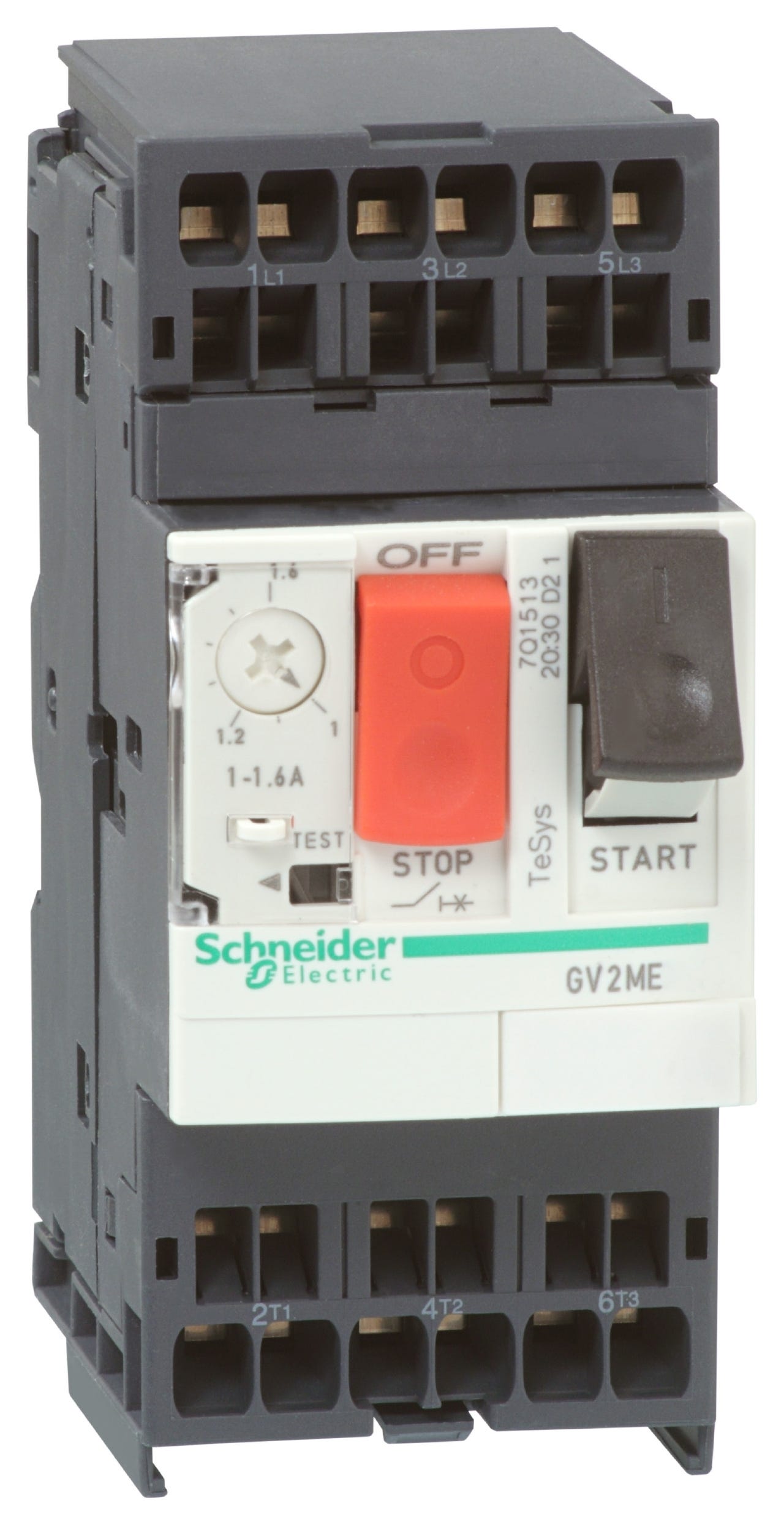 Alanmoship Disjoncteur Moteur GV2-ME08C 2.5-4A 380V - Protection Surcharge Et Court-Circuit