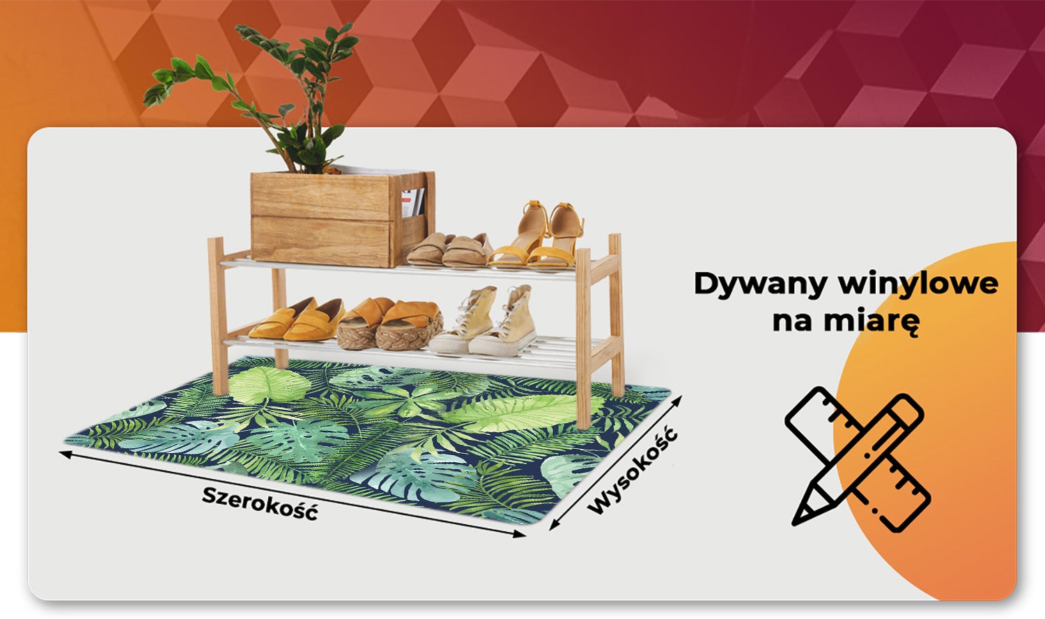 Mata winylowa tropikalne liście, dywan winylowy do salonu egzotyczny motyw 60x90 cm – Tulup - 5