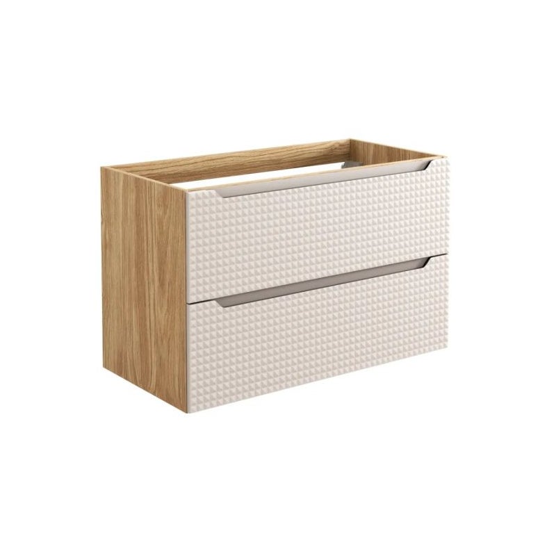 Szafka pod umywalkę LUXOR BEIGE 82-90-2S 90cm dąb olejowany/beżowa