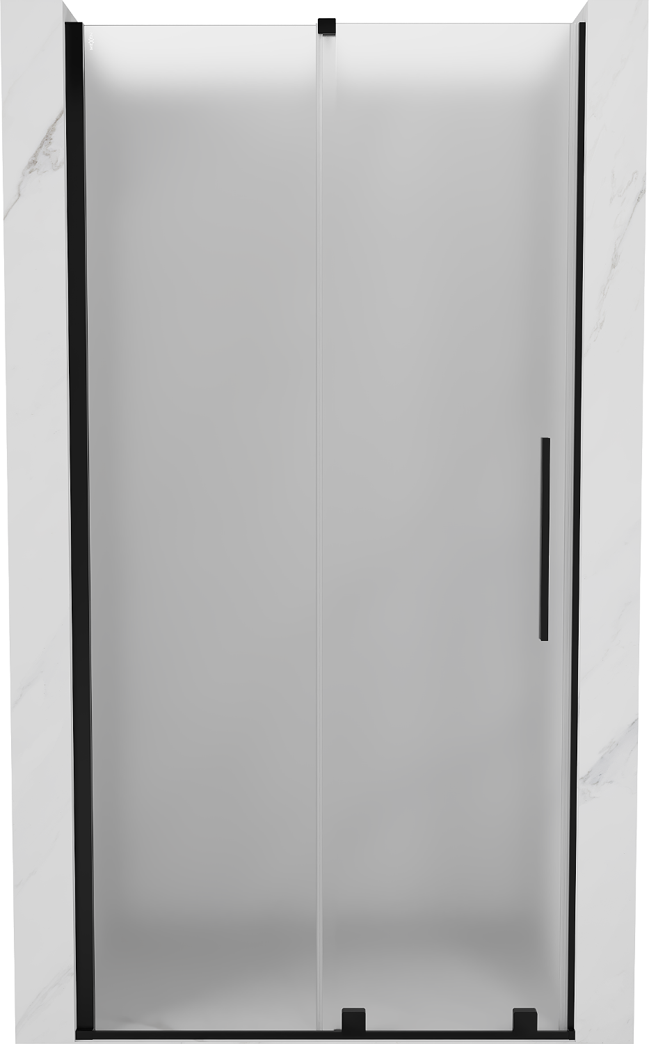 Mexen Velar drzwi prysznicowe rozsuwane 100 cm, szron, czarne - 871-100-000-31-70