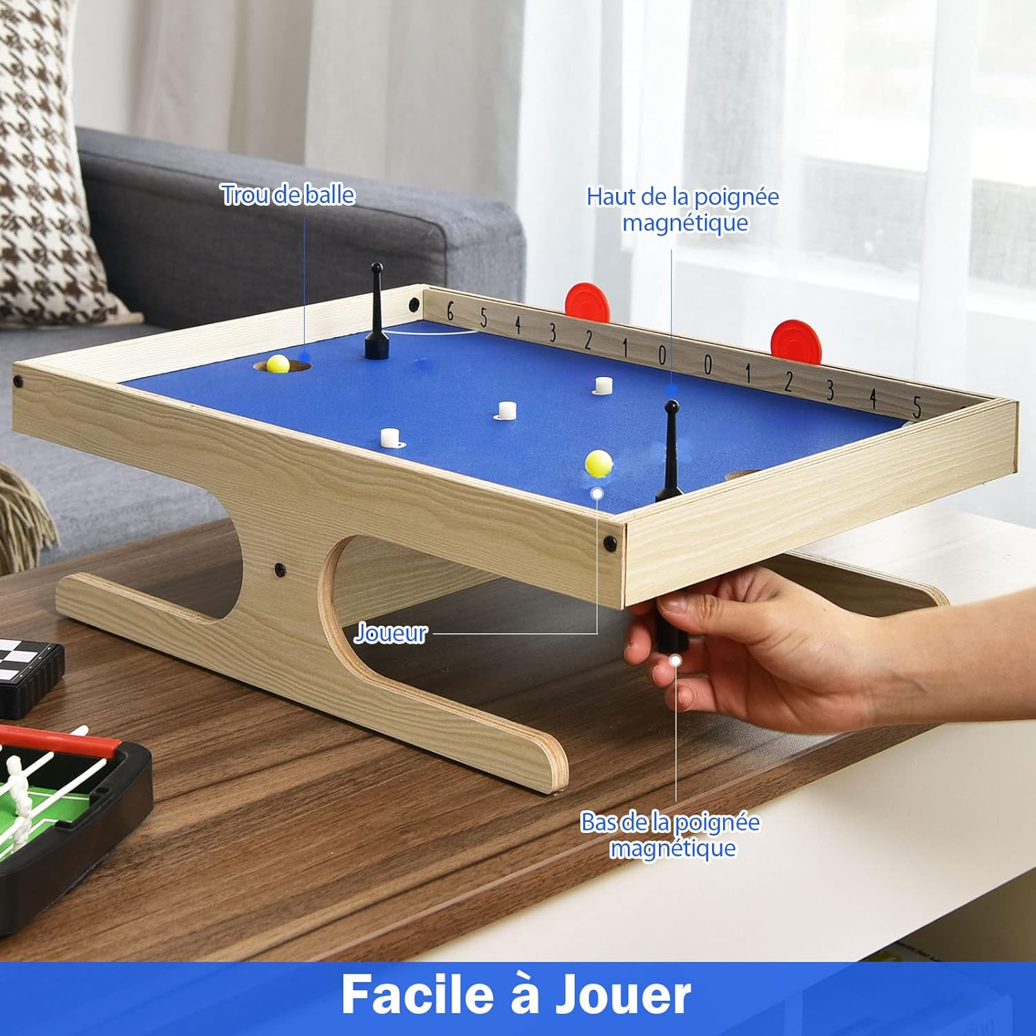 Tavolo da Calcio Magnetico, Gioco Interattivo da Tavolo per Feste in Famiglia - 4