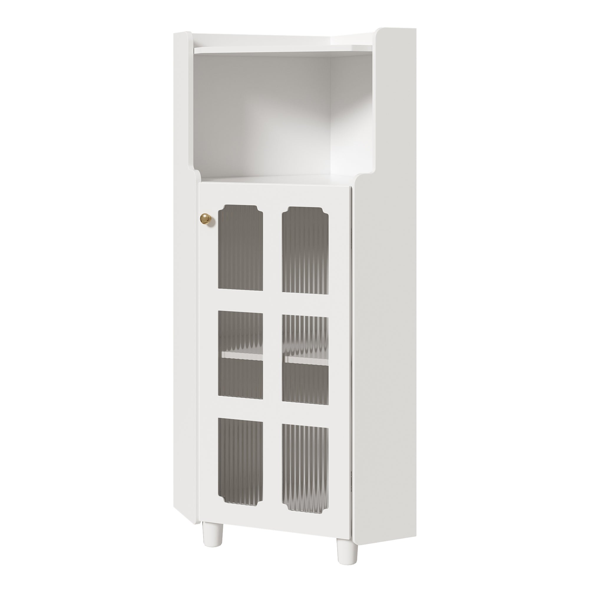 Libreria Angolare Aheaplus Con 6 Cubi E 3 Ripiani – Luci LED, Prese E Porte USB, Bianco