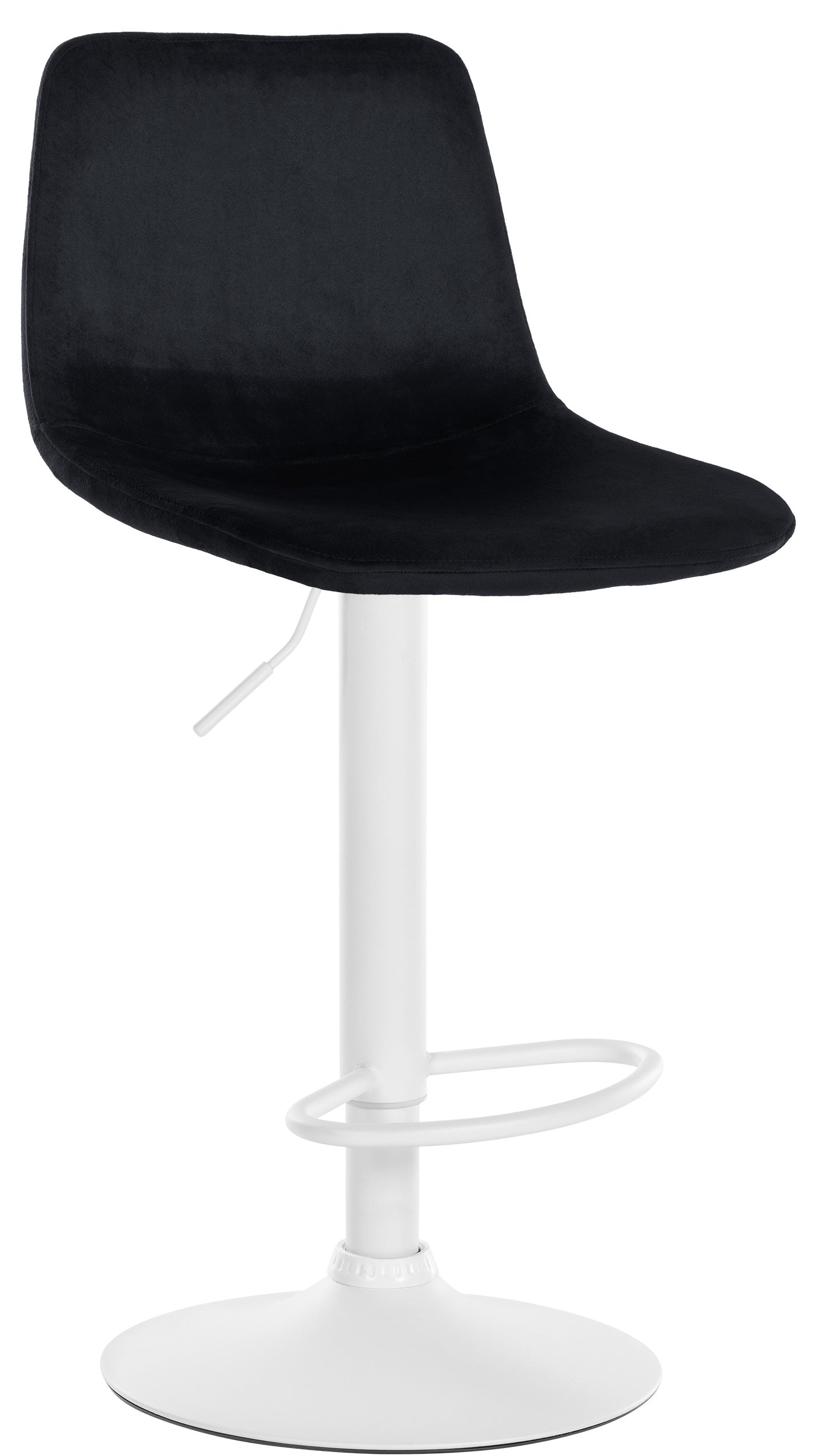 Tabouret De Bar Lex En Tissu Pied Trompette En Métal Gris Foncé/noir