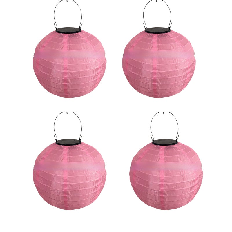 Zewnętrzne lampy solarne, lampiony solarne, zewnętrzne lampiony solarne do dekoracji podwórka, róże, 4 sztuki