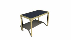 Carport bois • 4m x 2m • indépendante • sens profondeur • livraison comprise