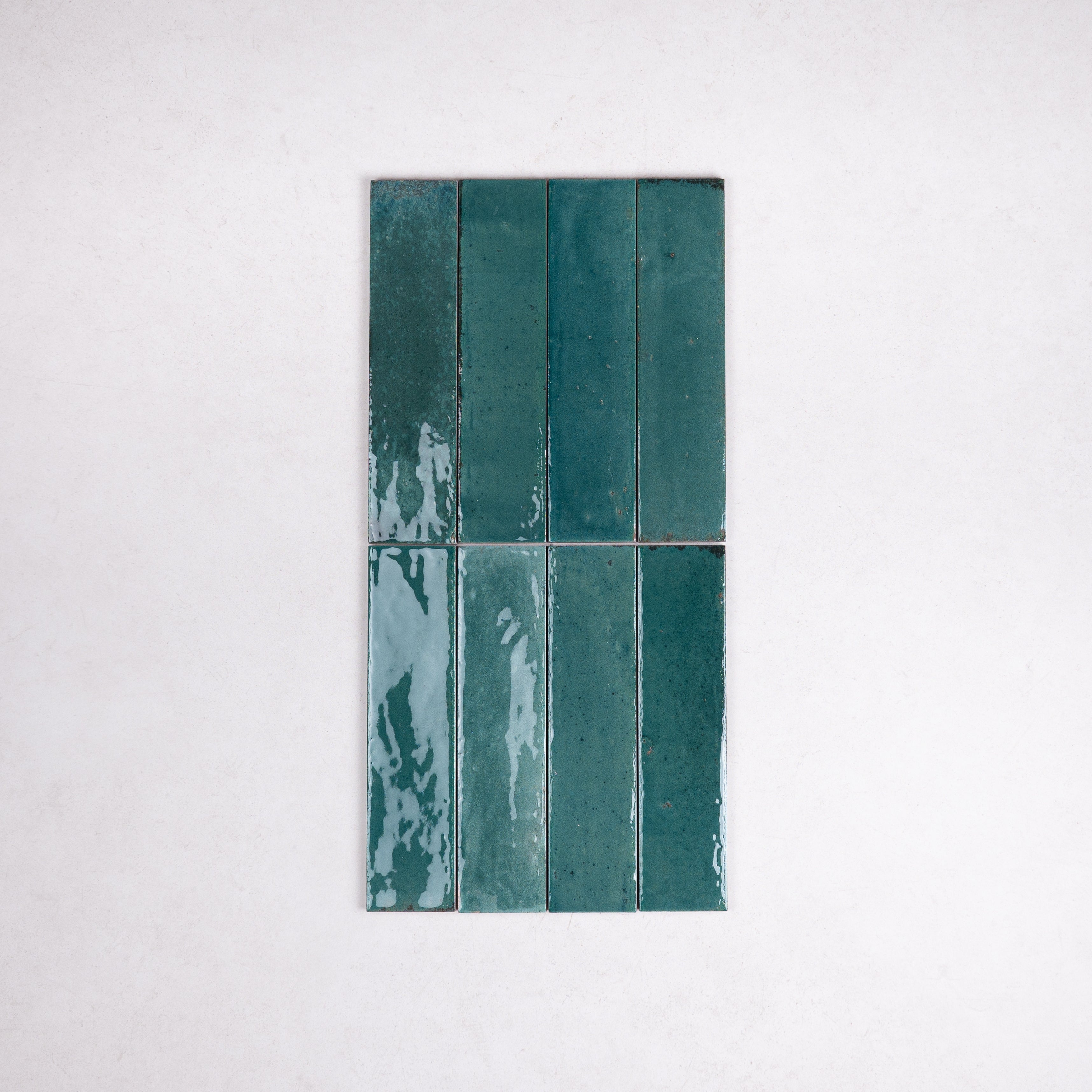 Carrelage Effet Zellige Vert Émeraude Brillant TANGER 6x24 cm Emerald ...